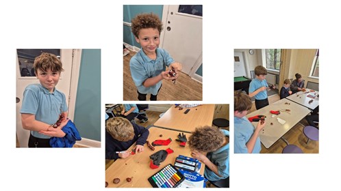 Indoor Forest School Session Photo Collage