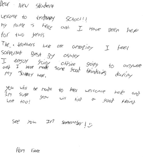 Hand Written Letter 2
