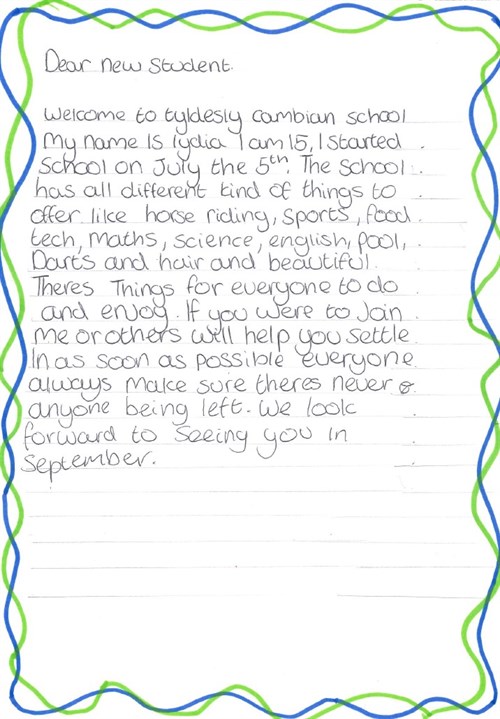 Hand Written Letter 3